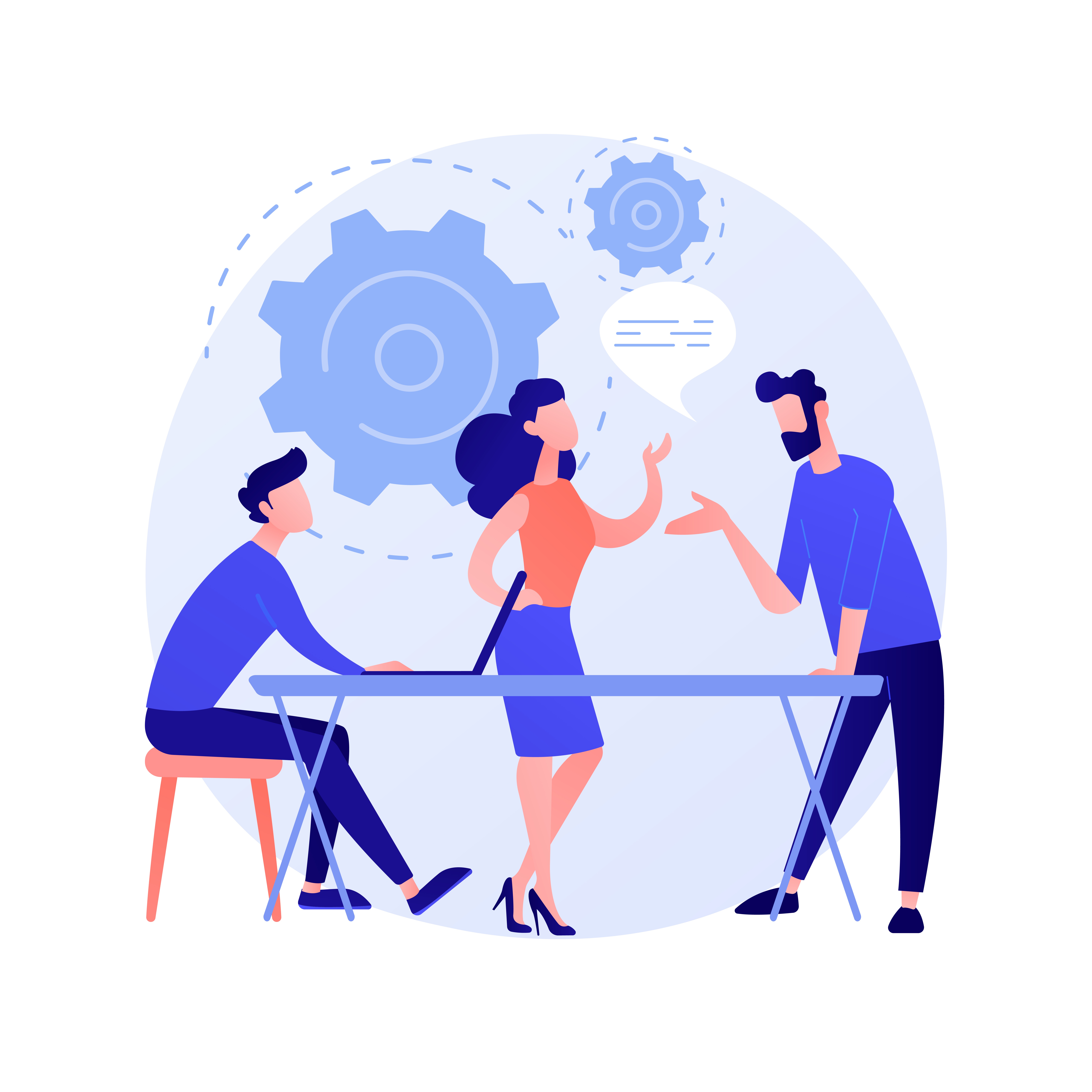 Man and woman working together